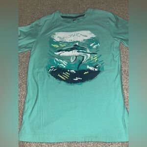 Teal Shark Graphic T-Shirt